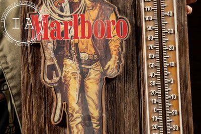 Vintage Marlboro Plastic Advertising Thermometer