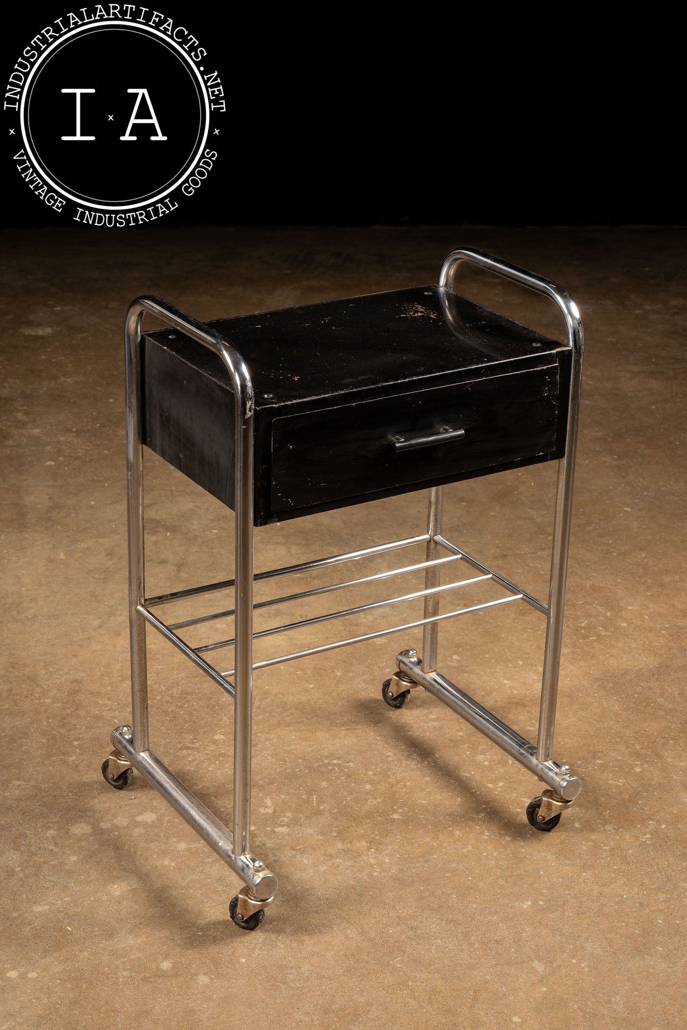 Art Deco Rolling Medical Trolley