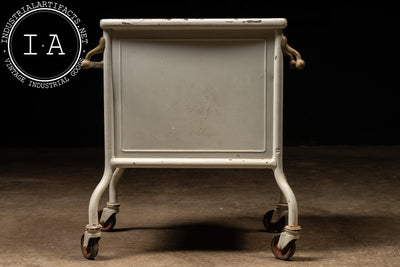 Early 20th Century Steel Dental Cabinet Cart