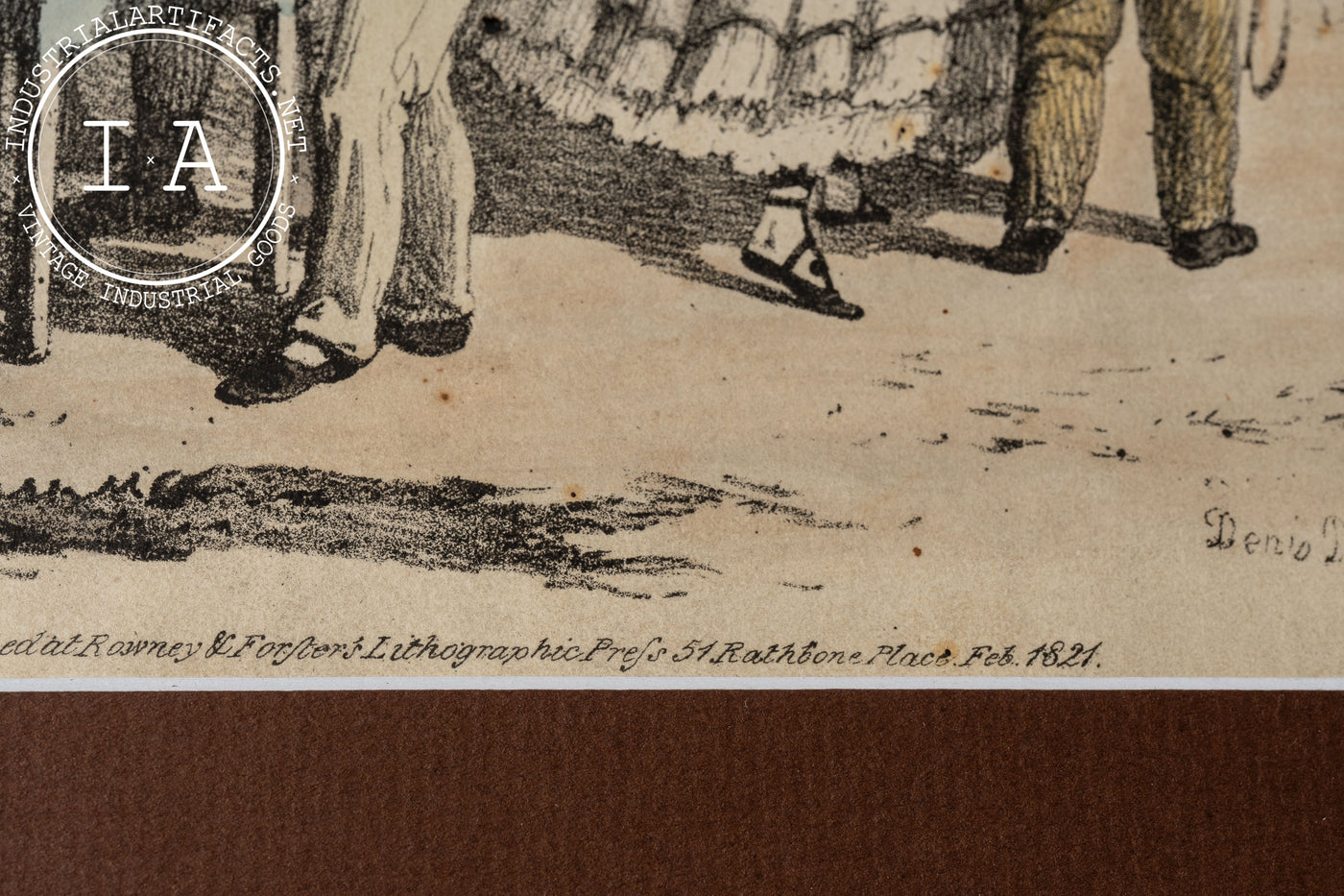 Two Colored 1800s Illustrations - A Game Of Whist, London Fair