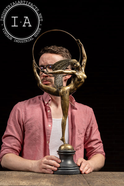 Hoop Dancer With Headress | J. P. Morante Bronze Sculpture, Signed