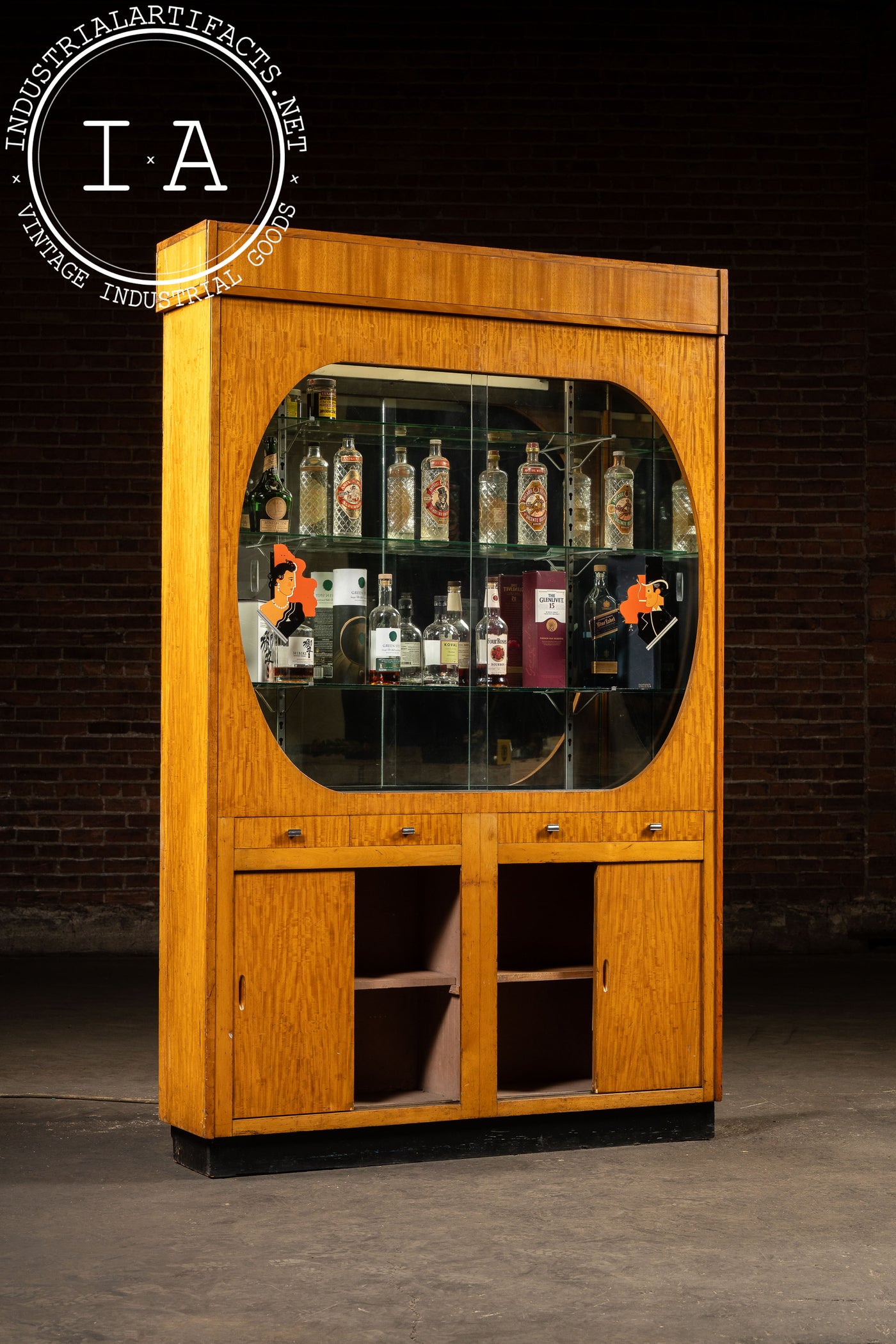 Massive Art Deco Mirrored Display Cabinet
