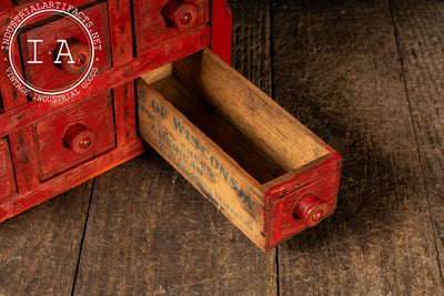 c. 1950 Shop-Made Hercules Explosives Small Parts Cabinet