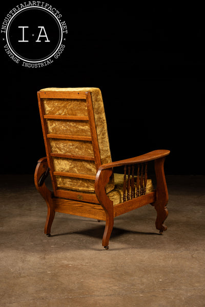 Early 20th Century Victorian-Inspired Morris Chair by Cook & Co.