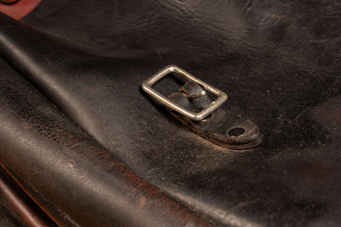 Vintage Roughout Leather Saddlebags