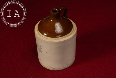 Early 20th Century Western Stoneware 1 Gallon Maple Leaf Jug