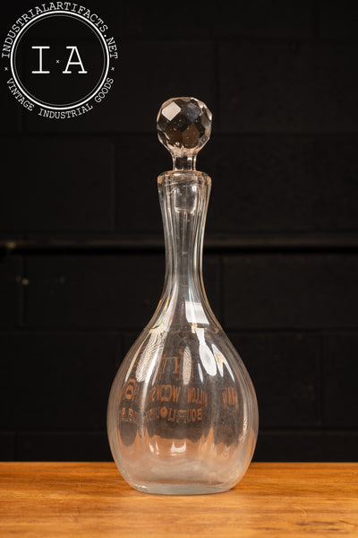 c. 1880s Willow Springs Bourbon Decanter