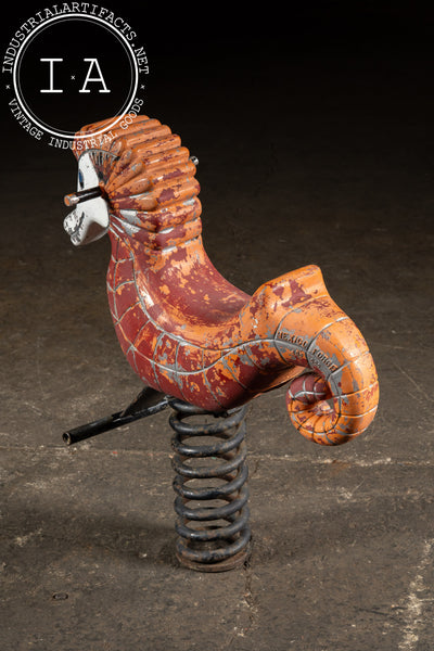 Vintage Seahorse Spring Rider Playground Toy by Mexico Forge