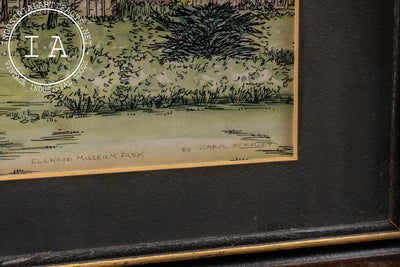 Framed Painting "Ellwood Museum Park" by Carol Schmidt