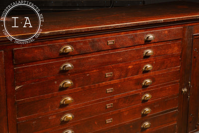 Vintage Mahogany Flat File Cabinet