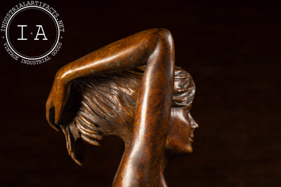 Bronze Statue Of Nude Woman On Base, 1990, Signed and Numbered 4/25