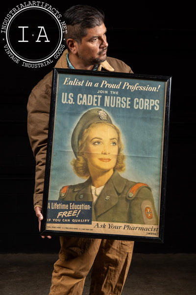 WWII-Era Framed U.S. Cadet Nurse Corps Framed Print Ad