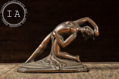 Pair of Vintage Cast Iron Figural Nude Art Deco Bookends