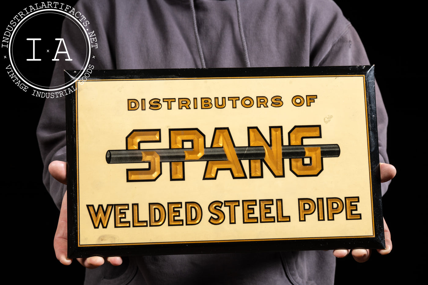 Spang Welded Steel Pipe Tin Sign
