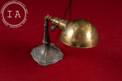 Antique Brass and Cast Iron Desk Lamp by Eagle