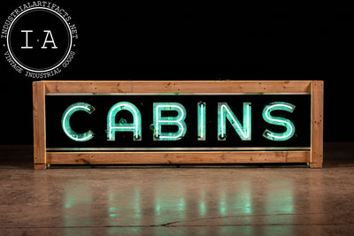 Vintage "Cabins" SSP Neon Sign