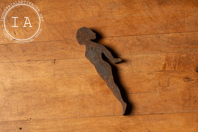 Early Steel Figure of Diving Woman