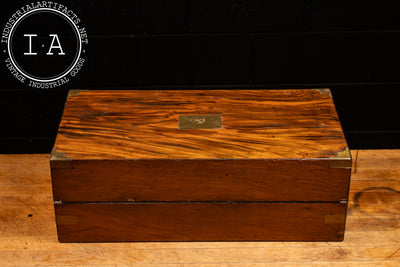 Antique English Walnut Folding Lap Desk