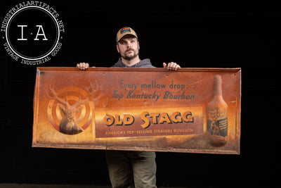 Vintage Old Stagg Embossed Tin Sign