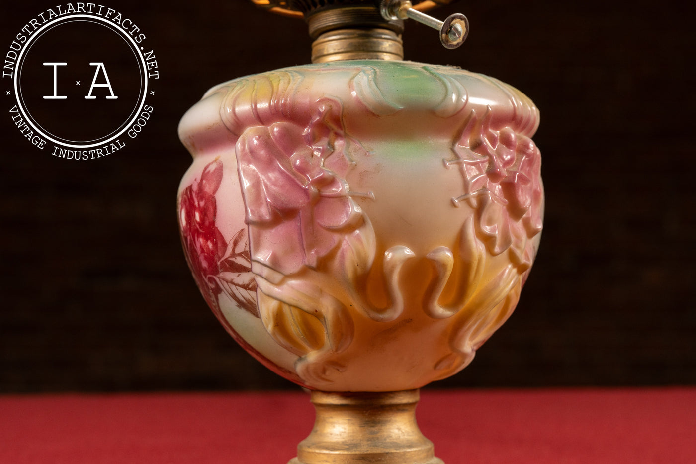 Early 20th Century Hand-Painted Gone With The Wind Parlor Lamp