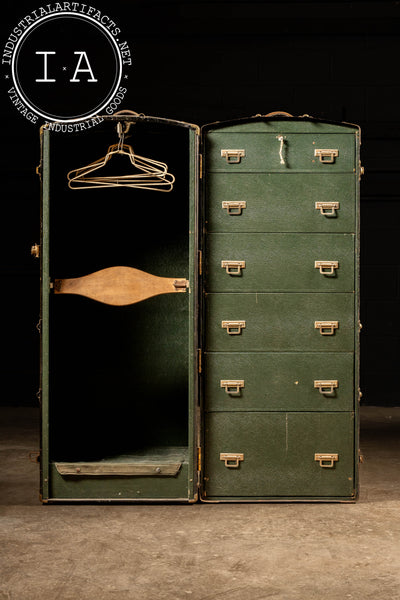 Early 20th Century Wardrobe Steamer Trunk