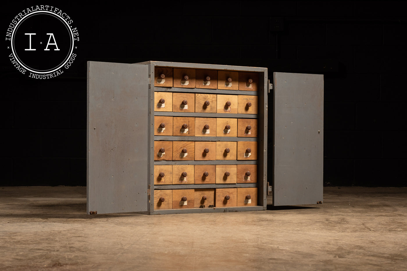 Antique 30 Drawer Parts Cabinet