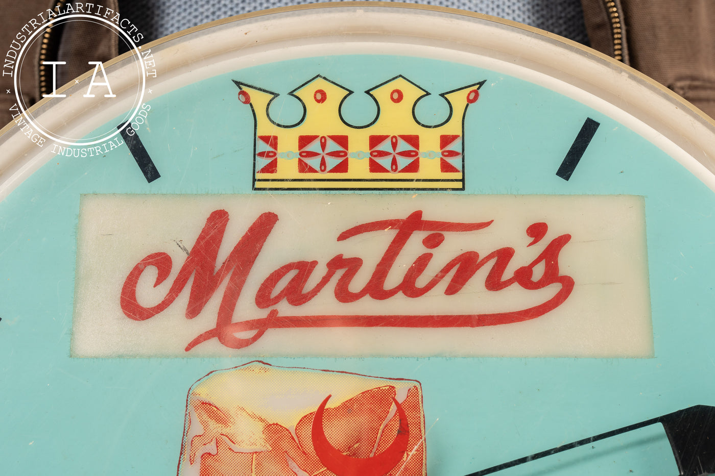 Martin's Quality Meats Lighted Advertising Clock