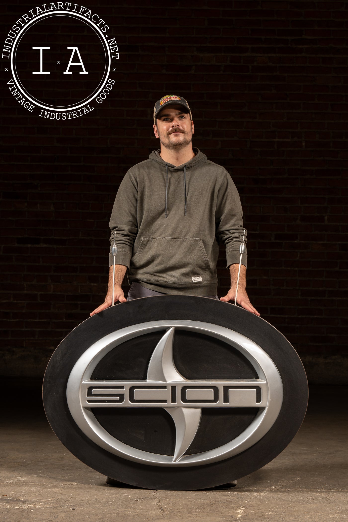 Large Double-Sided Scion Dealership Emblem Sign