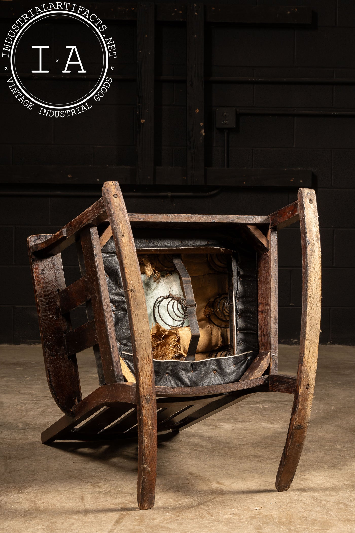 c. 1920 Upholstered Arts And Crafts Rocking Chair