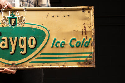 Vintage Embossed Tin Faygo Advertising Sign