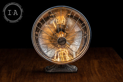 Antique Art Deco Converted Reflective Heater Lamp