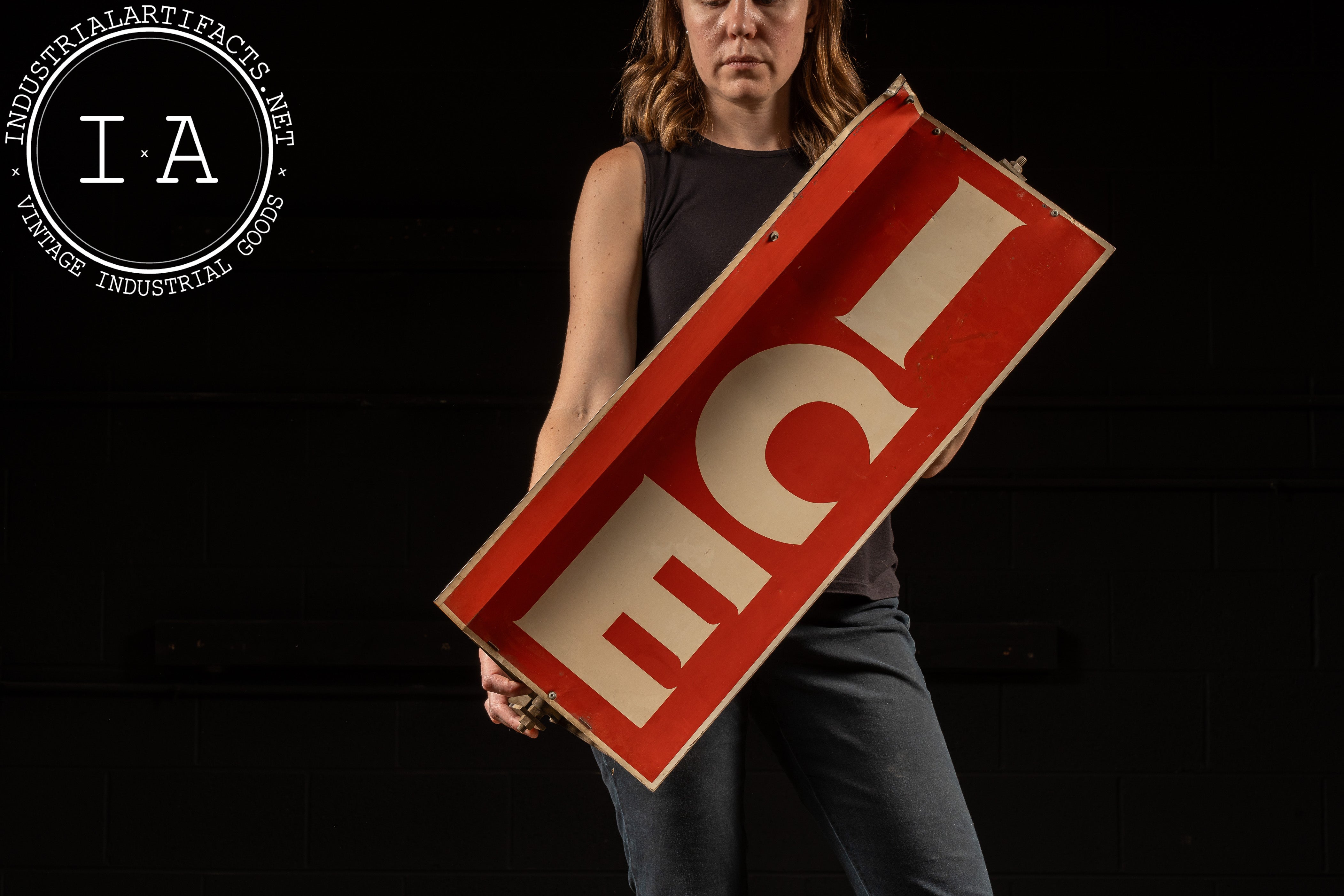 Early 20th Century Revolving Service Station Ice Sign – Industrial ...