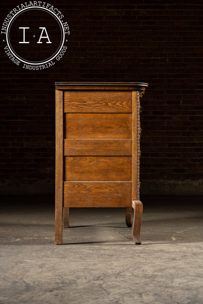Early 20th Century Quartersawn Wooden Serving Cabinet