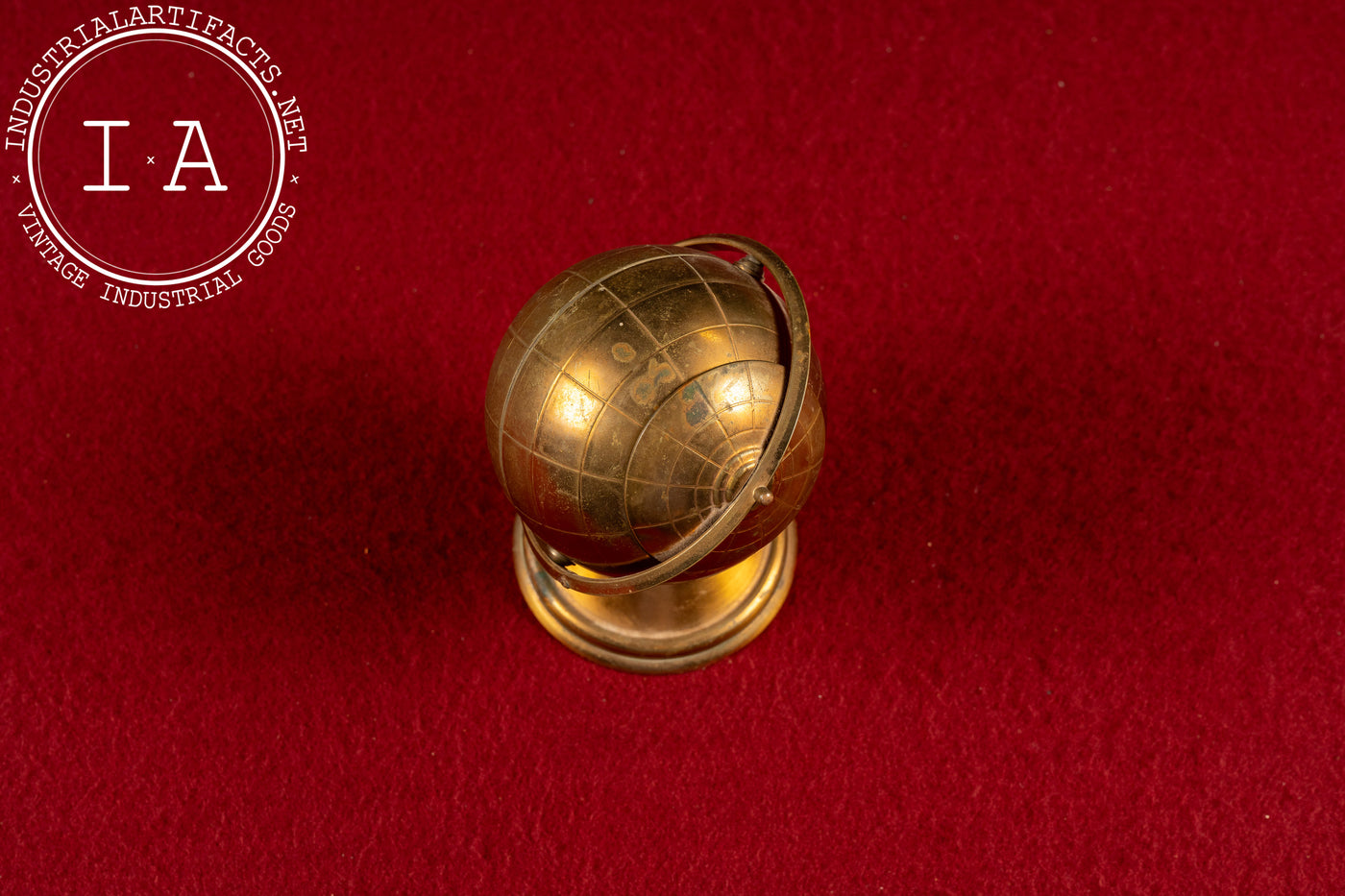 Vintage Space Age Brass Globe Ashtray
