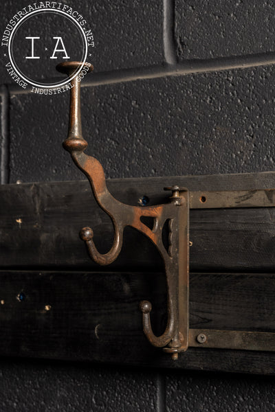 Antique Japanese Copper Wall Mounted Coat Rack