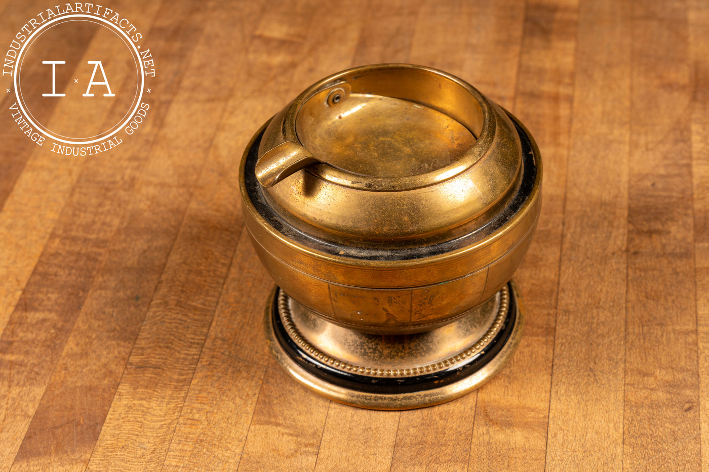 Vintage Brass Half-Globe Ashtray