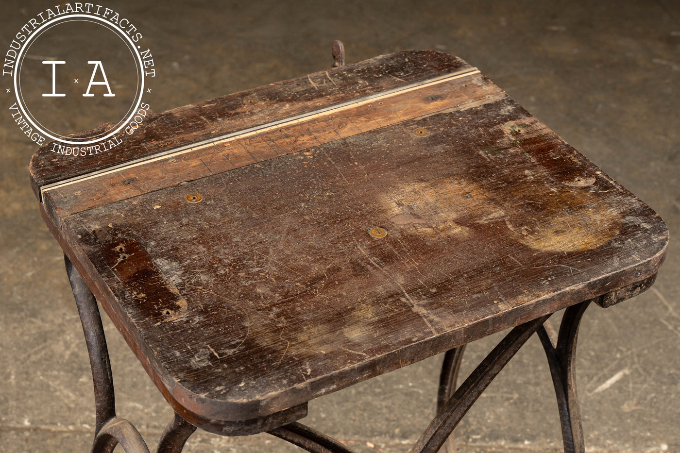 Antique Cast Iron Engraving Machine Stand