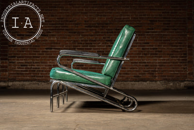 Vintage Vinyl Sofa and Chair Set by Chromcraft/American Fixture