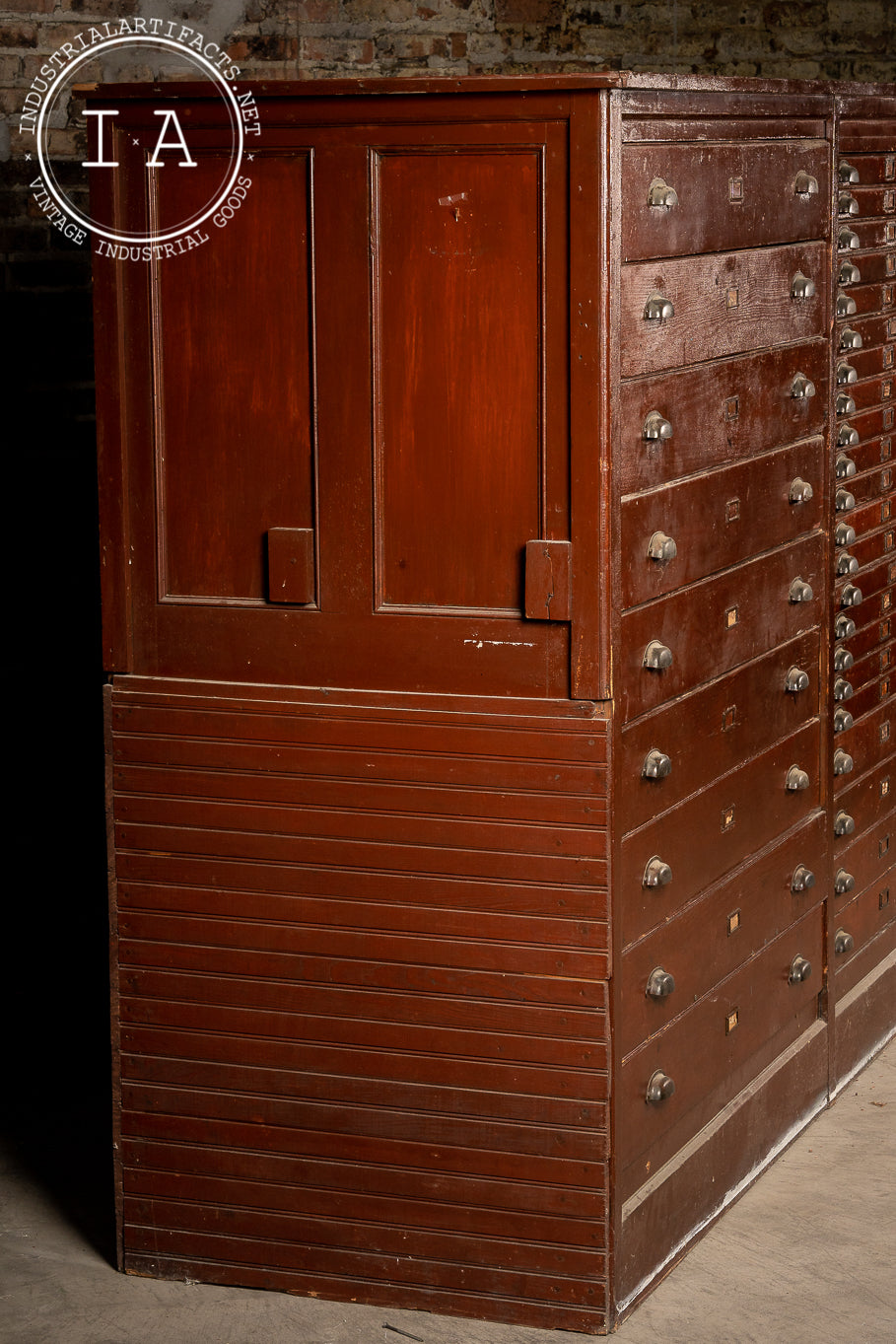 Late 19th Century Massive 63 Drawer Printers Cabinet