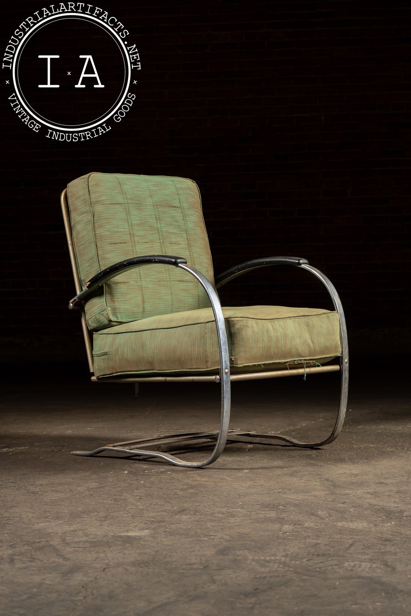 Vintage Chrome Springer Armchair by Wolfgang Hoffmann for Howell