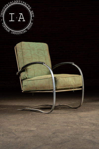 Vintage Chrome Springer Armchair by Wolfgang Hoffmann for Howell