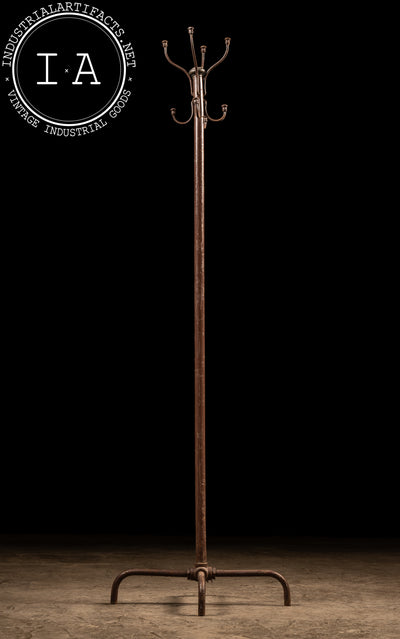 Antique Metal Coat Rack in Brown