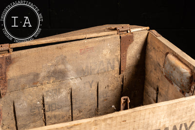 Early 20th Century Brewing Company Shipping Crate