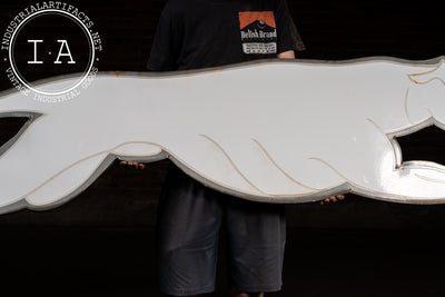 Large Porcelain Greyhound Bus Sign