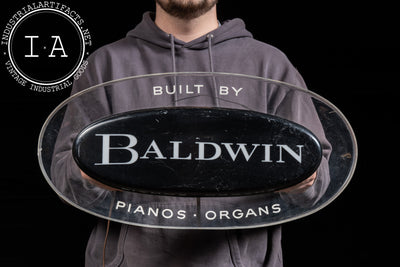 Vintage Baldwin Pianos Lighted Plastic Sign