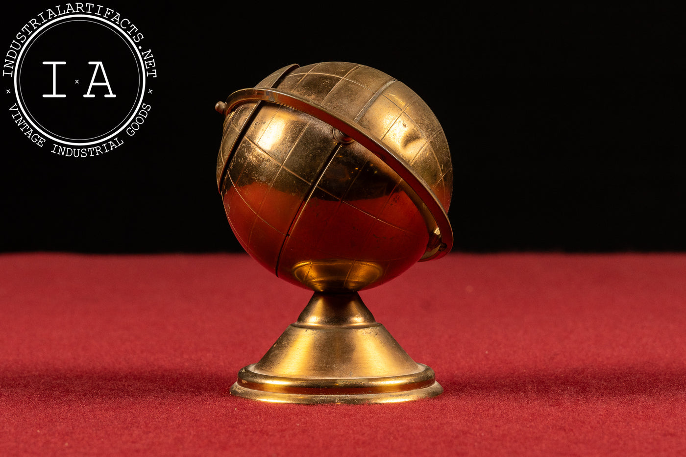 Vintage Space Age Brass Globe Ashtray