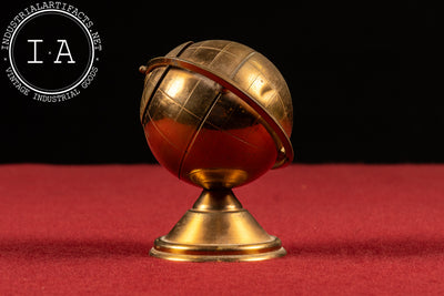 Vintage Space Age Brass Globe Ashtray