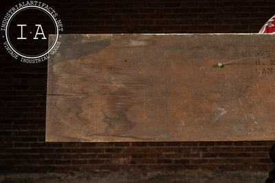 Antique Painted Wooden "Abingdon" Train Depot Station Sign