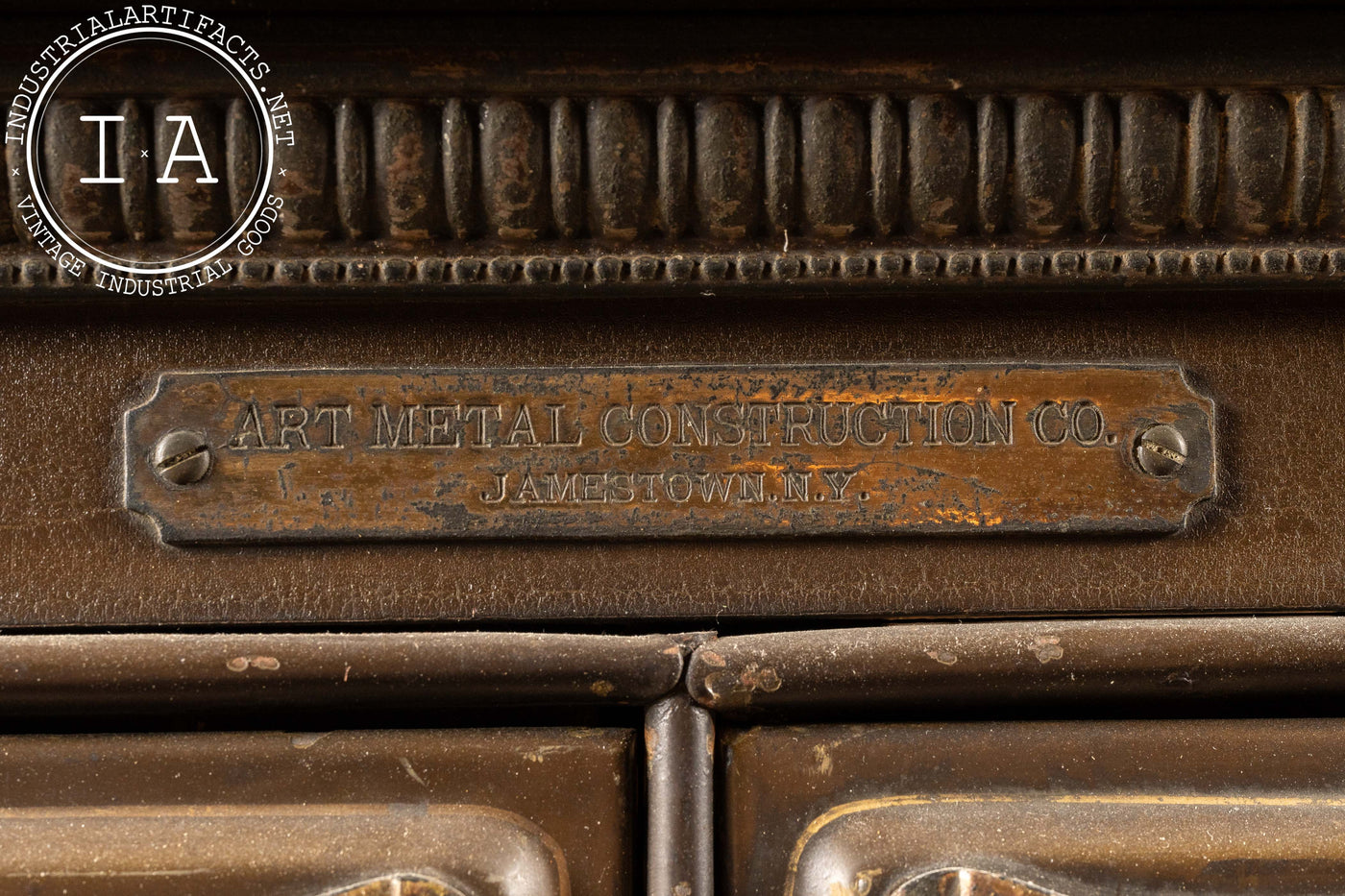 Early 20th Century Industrial Multi-Drawer Steel Cabinet