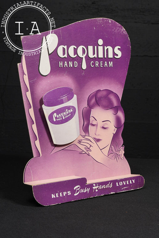 Pacquins Hand Cream Die-Cut Advertising Display
